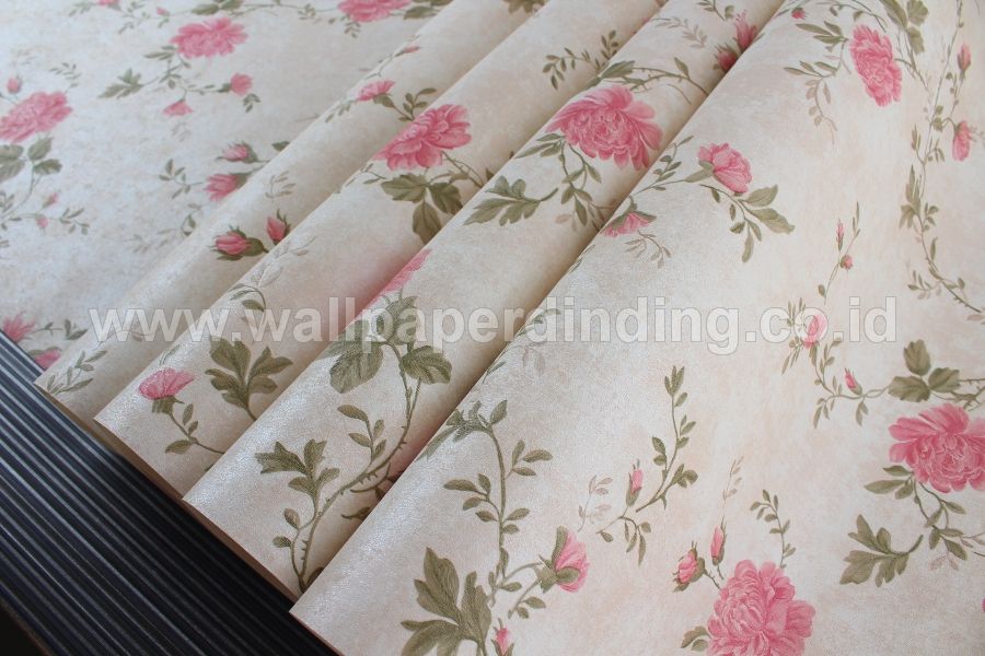 Wallpaper Dinding Bunga Putih Pink 805-1 - Dinding Bunga , HD Wallpaper & Backgrounds