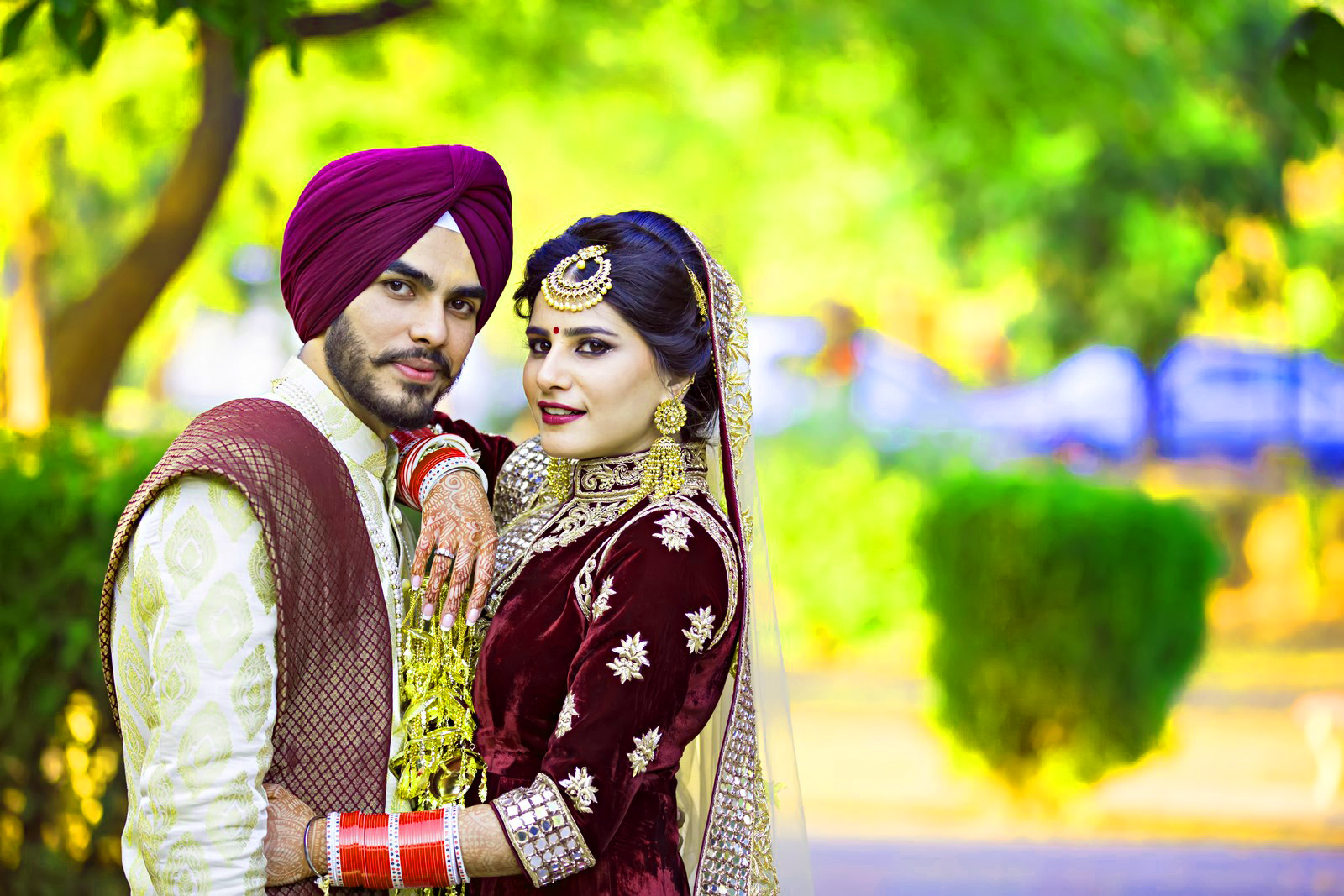 Sweet Cute Punjabi Wedding Lover Love Couple Wallpaper - Wedding Photography , HD Wallpaper & Backgrounds