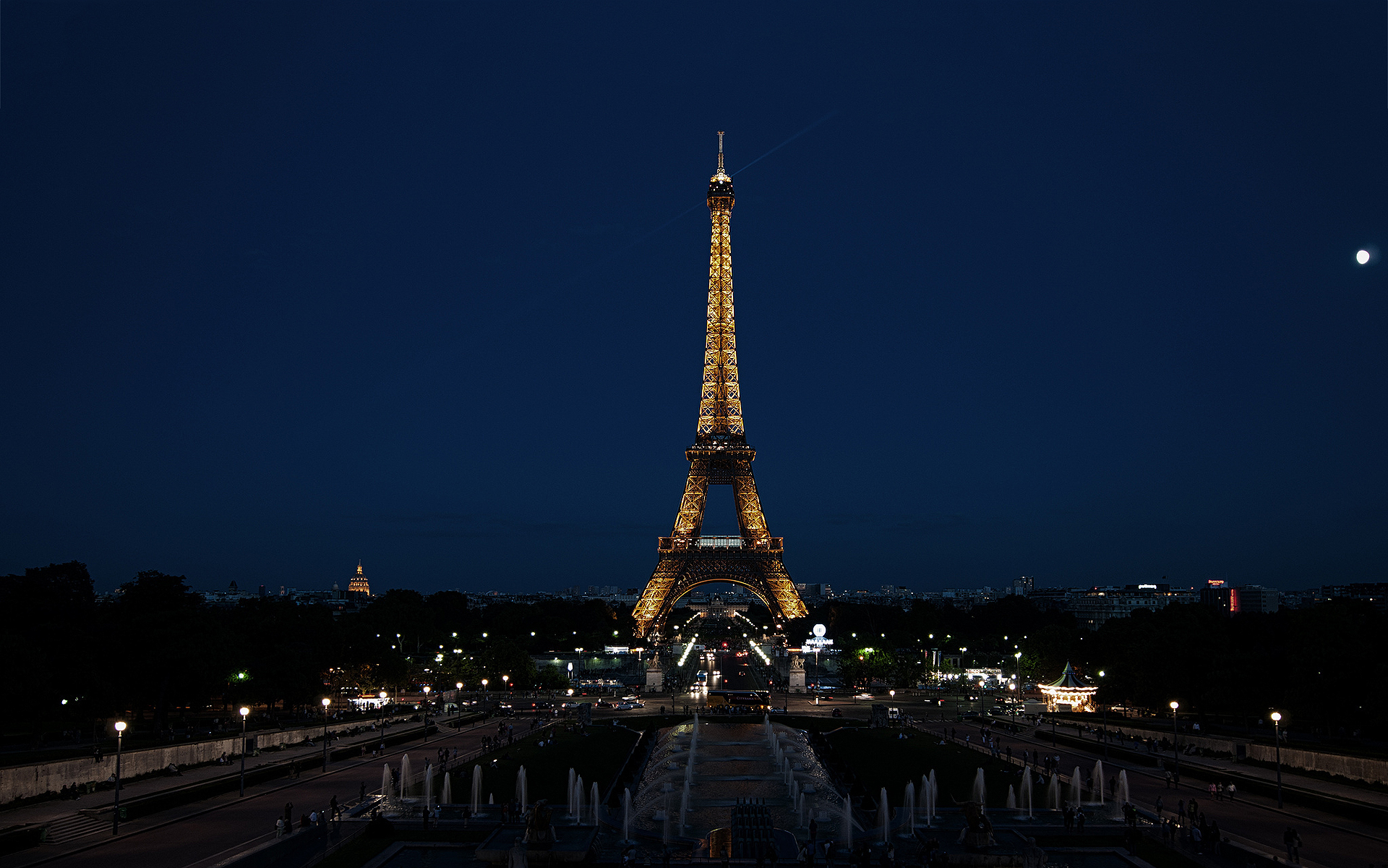 Eiffel Tower Night - Eiffel Tower , HD Wallpaper & Backgrounds