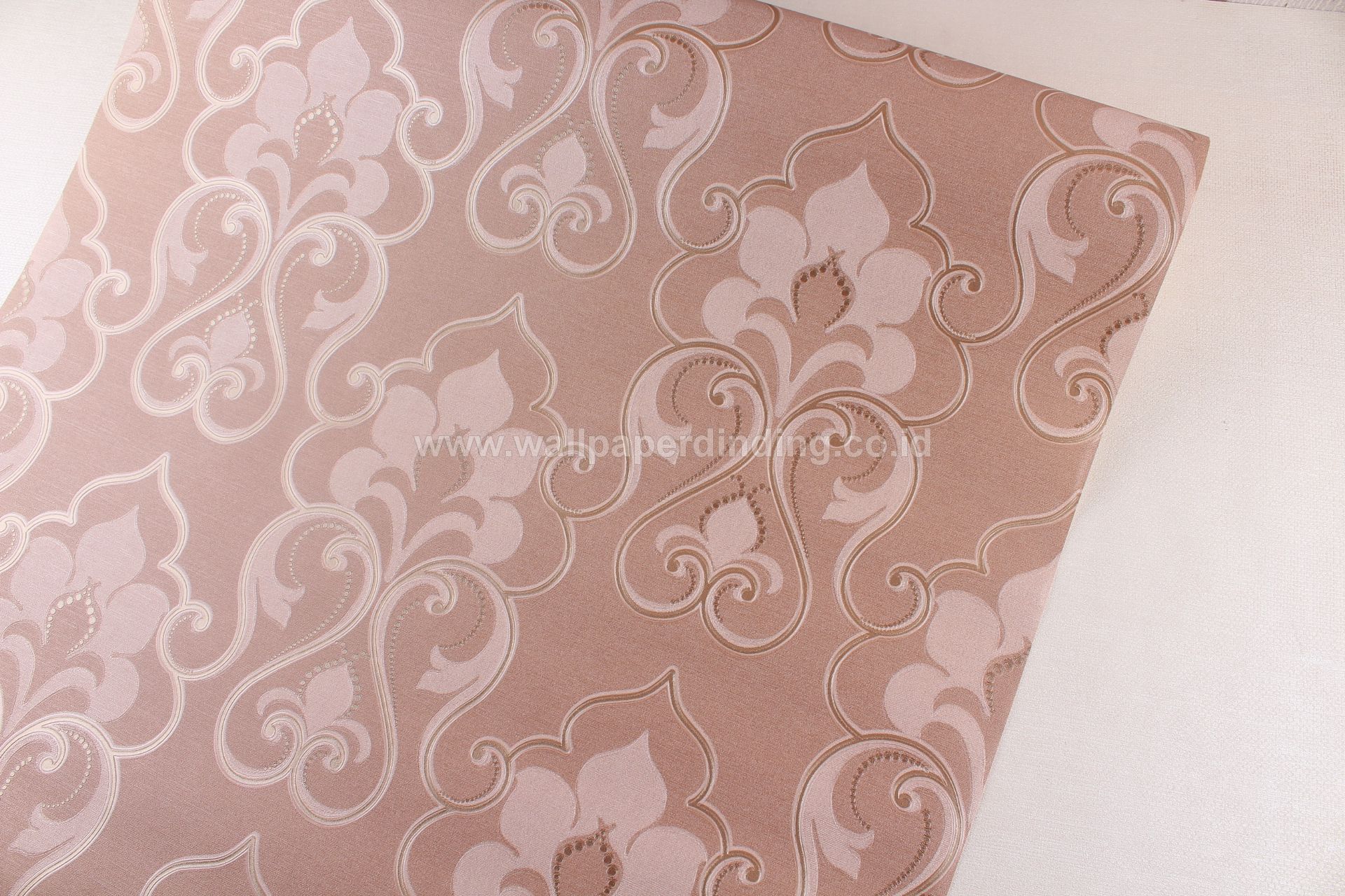 Wallpaper Dinding Batik Coklat Cream Co 809 3 - Wallpaper , HD Wallpaper & Backgrounds