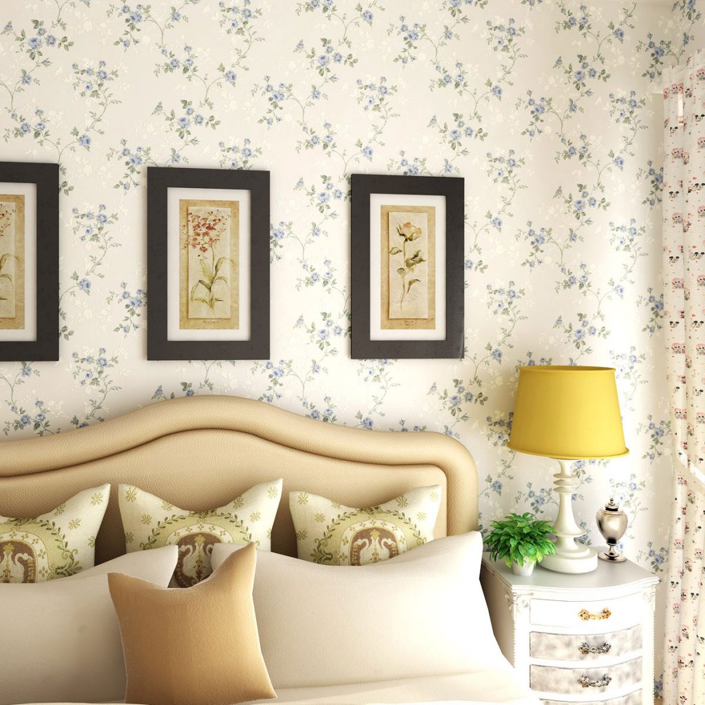 Motif Wallpaper Untuk Kamar Tidur - Master Bedroom Wallpaper Floral , HD Wallpaper & Backgrounds