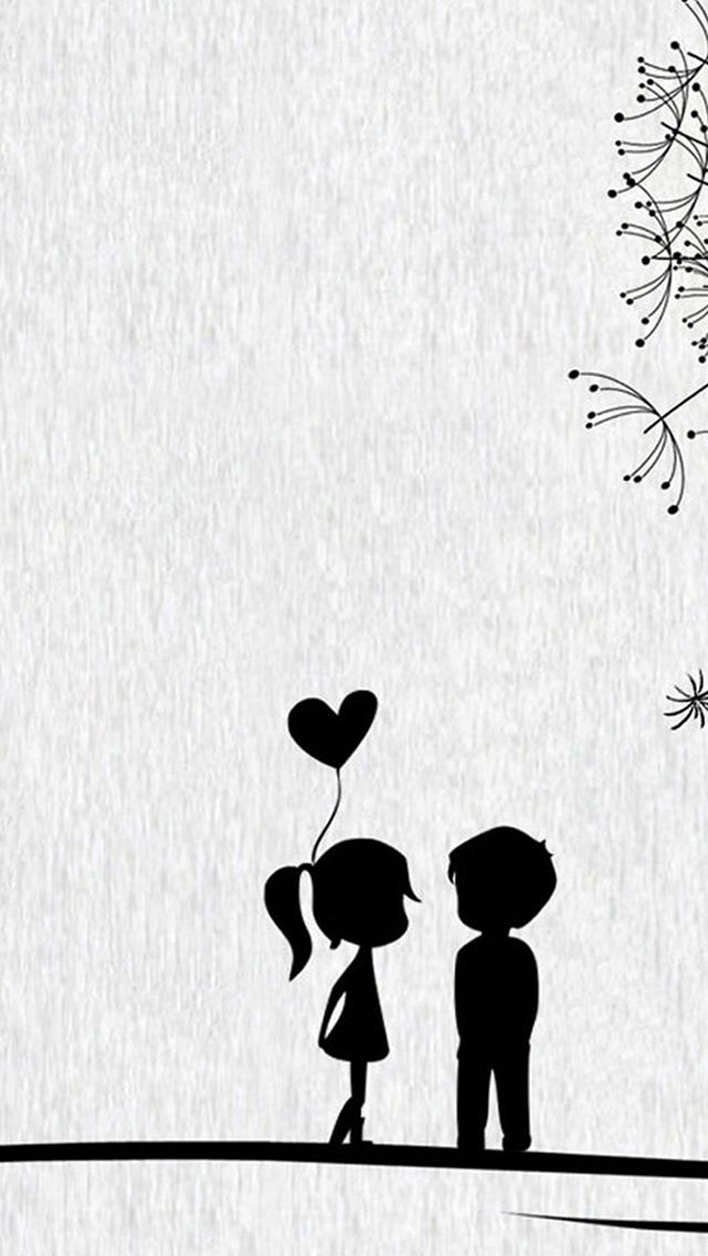 Cute Cartoon Love Couple Wallpaper - Easy Couple Cartoon Drawing , HD Wallpaper & Backgrounds