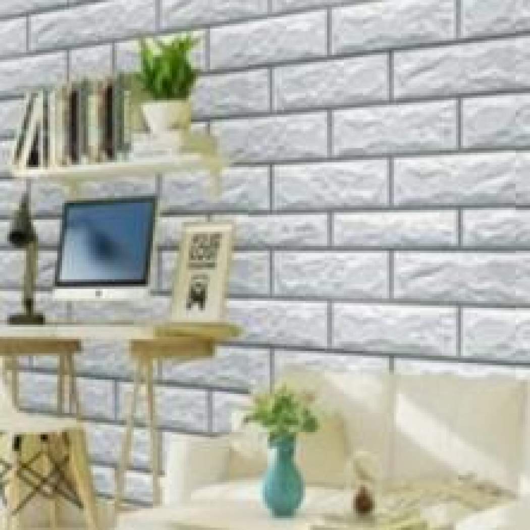 Cek Harga Wallpaper Dinding Bata Putih Ukuran 45cm - Rumah Batu Bata , HD Wallpaper & Backgrounds