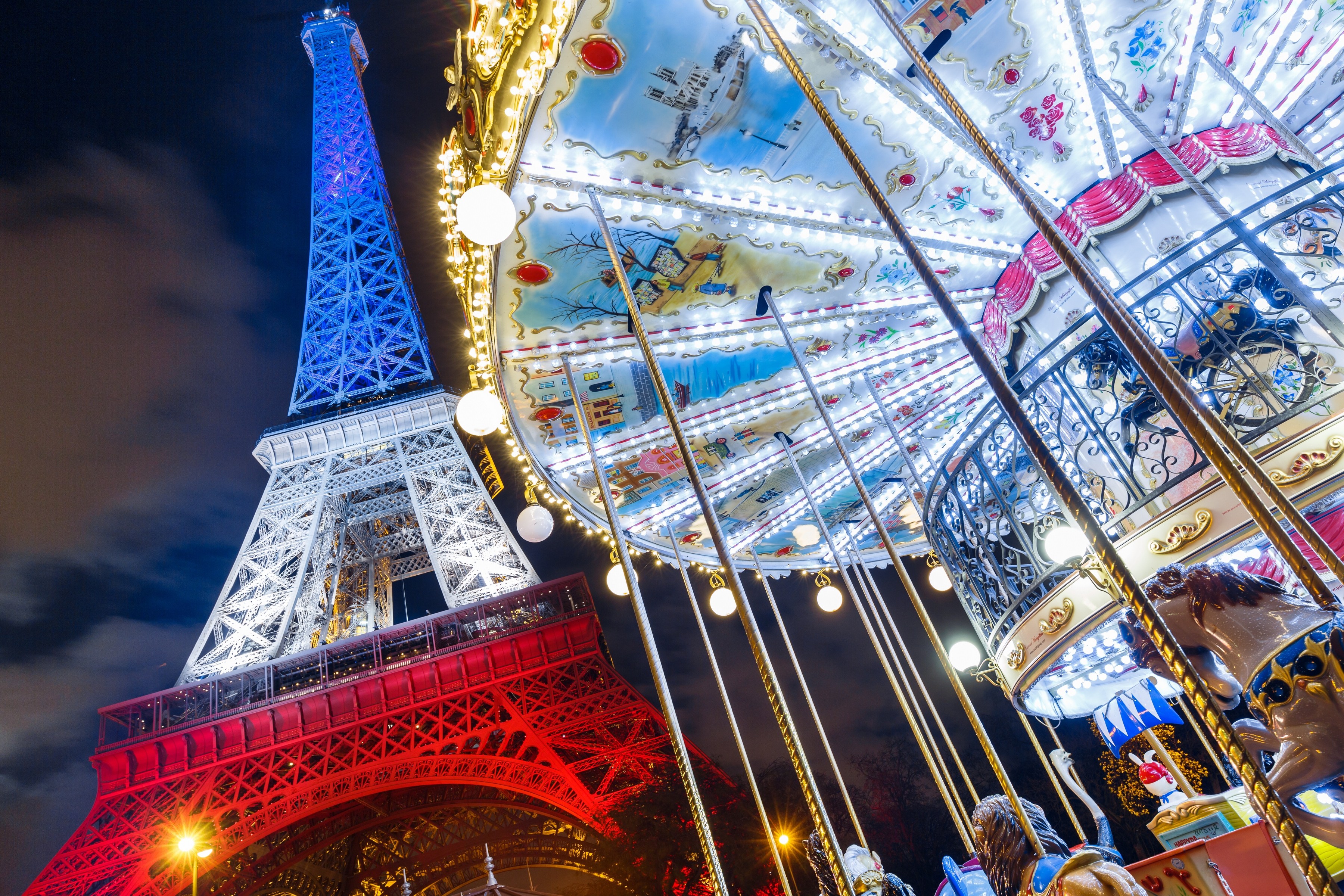 Photo Wallpaper France, Paris, Eiffel Tower, Carousel, - France Paris City , HD Wallpaper & Backgrounds