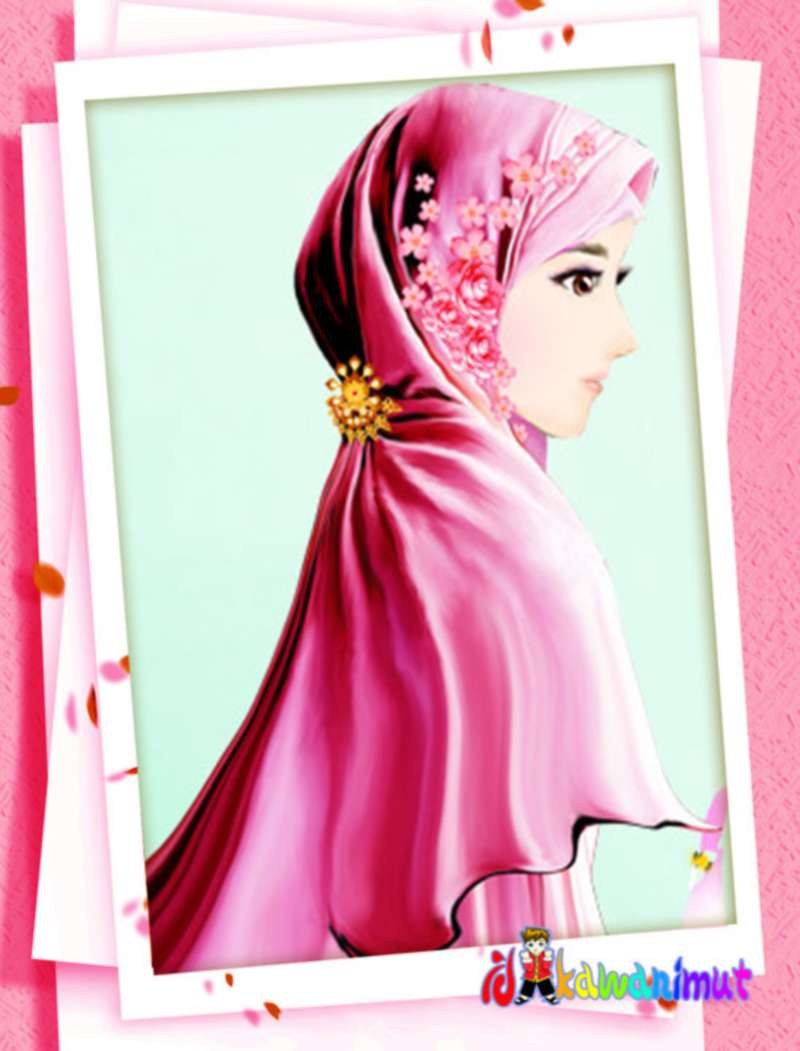 Wallpaper Perempuan Cantik Kartun Muslimah 46458 Hd