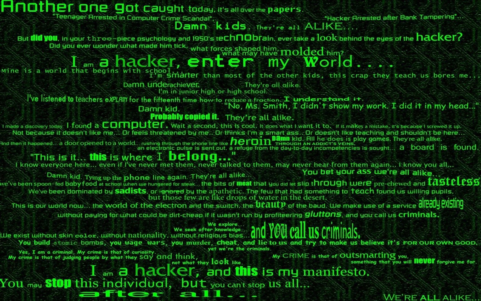 Hd Wallpaper - Hackers 2560 X 1440 , HD Wallpaper & Backgrounds