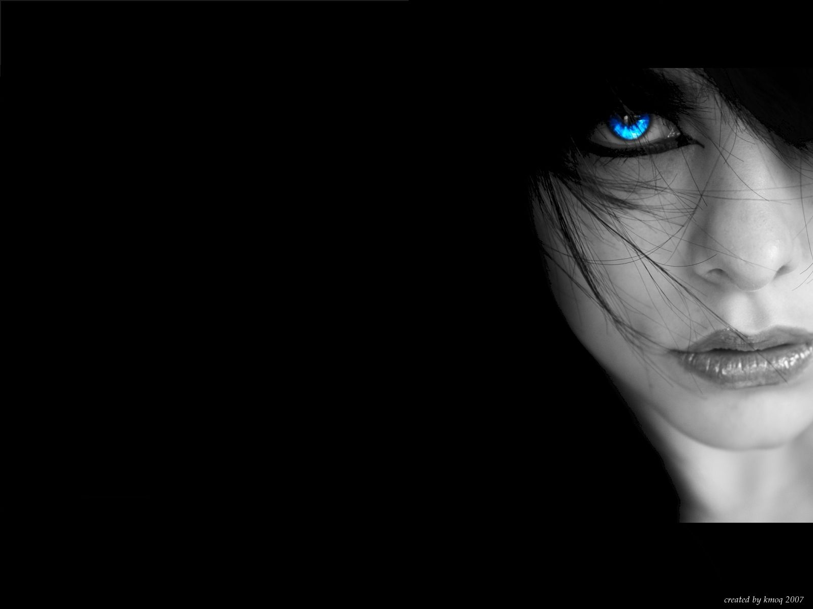 Danger Wallpapers Hd Desktop Backgrounds Images And - Black Wallpaper With Blue Eyes , HD Wallpaper & Backgrounds