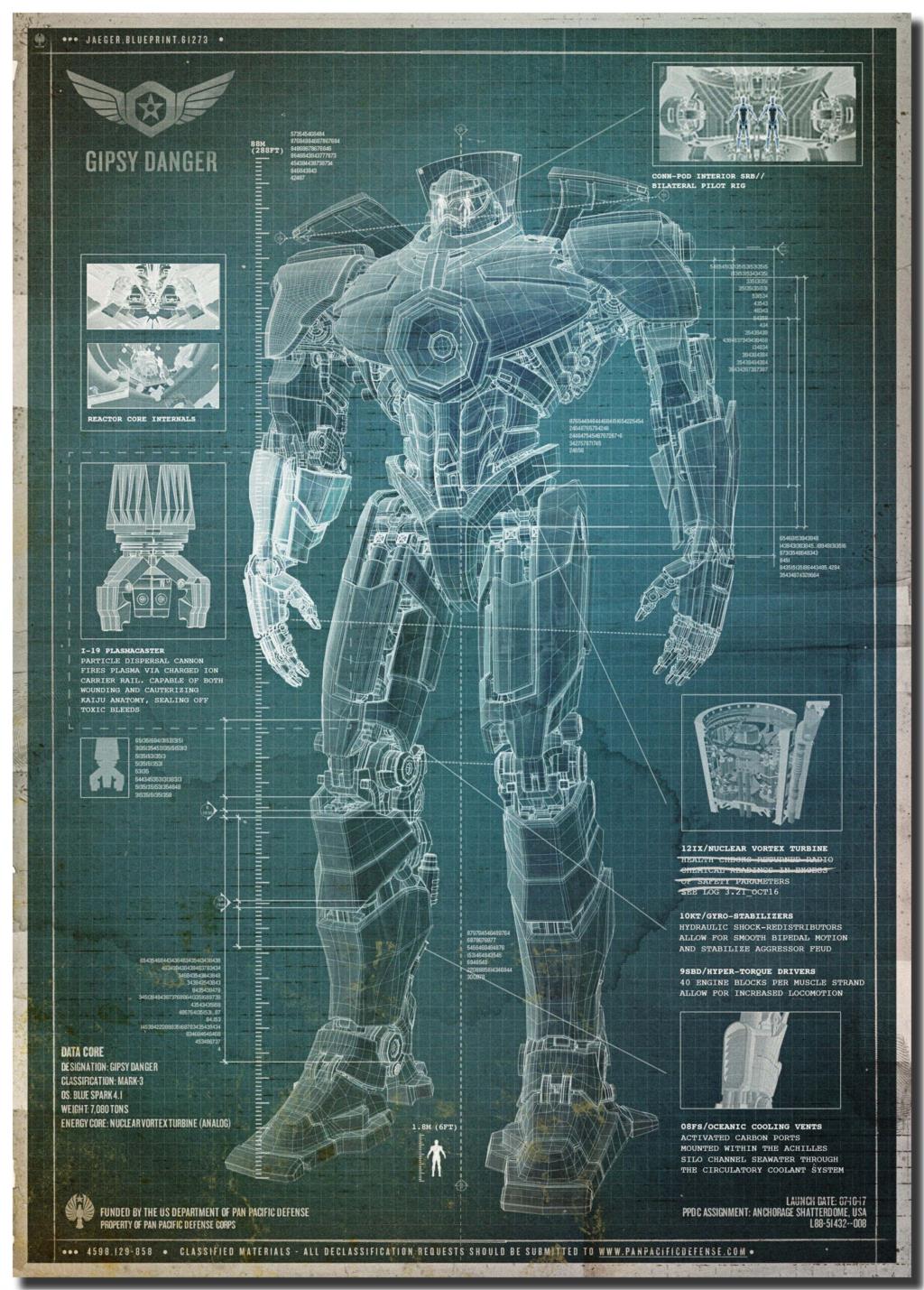 Pacific Rim, Robot, Blueprints, Gipsy Danger Hd Wallpaper - Gipsy Danger Blueprint , HD Wallpaper & Backgrounds