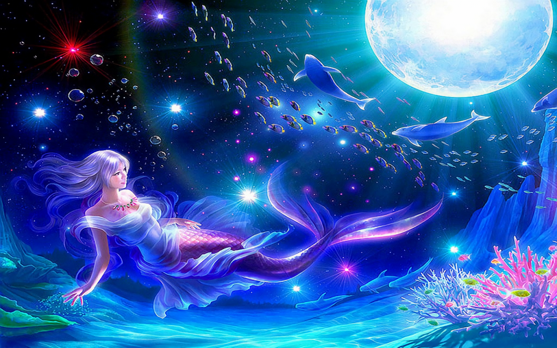 Hd Wallpaper - Mermaid Backgrounds , HD Wallpaper & Backgrounds