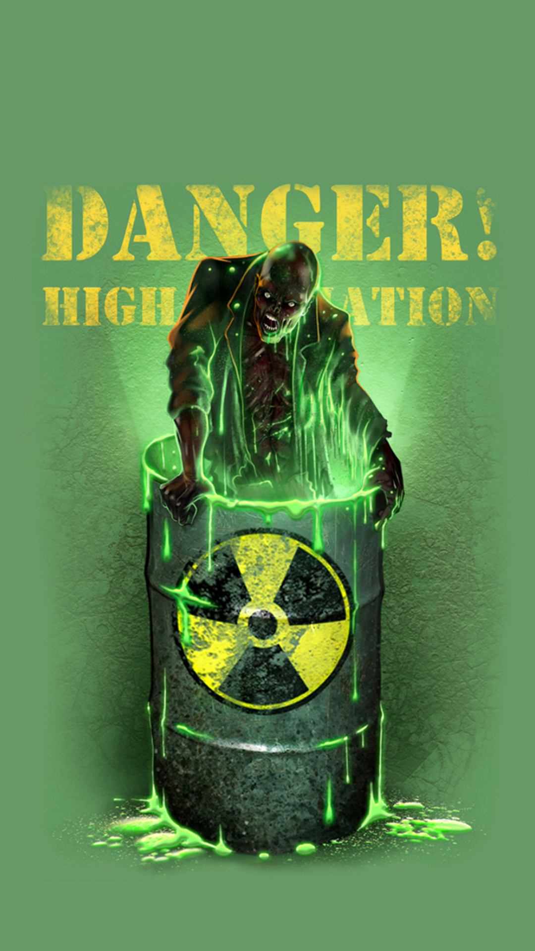 Danger Zombie Halloween - Radioactive Zombie , HD Wallpaper & Backgrounds