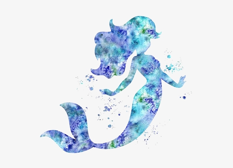 Mermaid Silhouette, Little Mermaid Wallpaper, Mermaid - Mermaid Clipart Transparent Background , HD Wallpaper & Backgrounds
