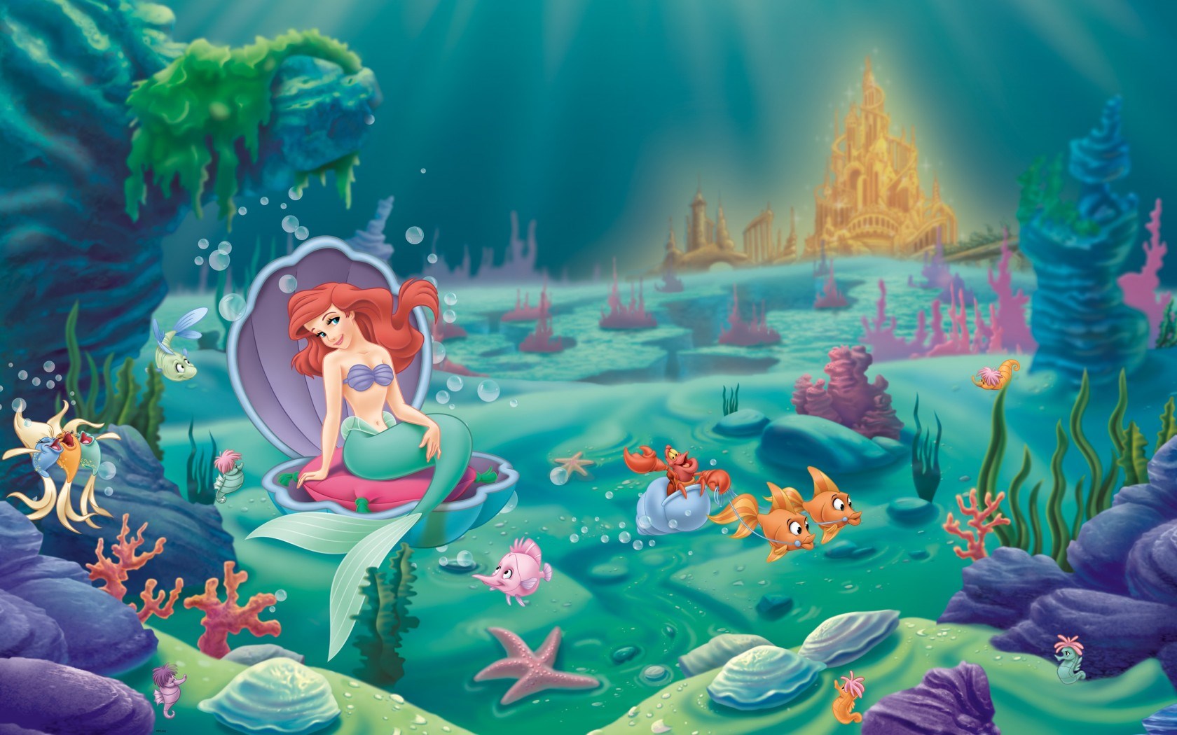 Little Mermaid Wallpaper - Little Mermaid Background Hd , HD Wallpaper & Backgrounds