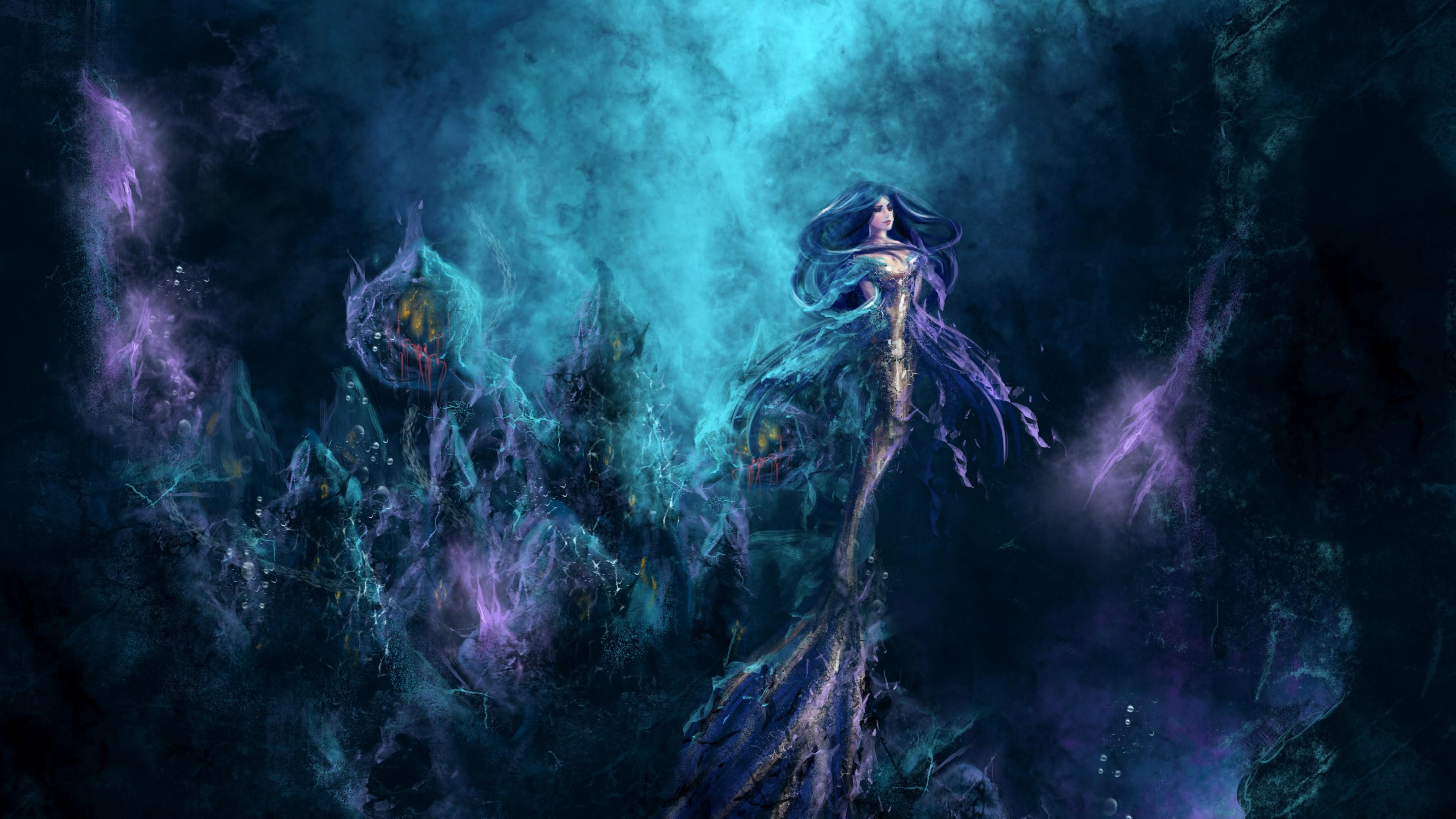 Wiki Download Hd Merma - Mermaid In Galaxy Water , HD Wallpaper & Backgrounds