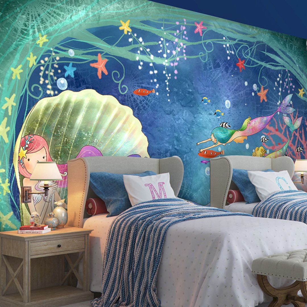 Mermaid Wallpaper For Walls - Mermaid Wallpaper For Room , HD Wallpaper & Backgrounds