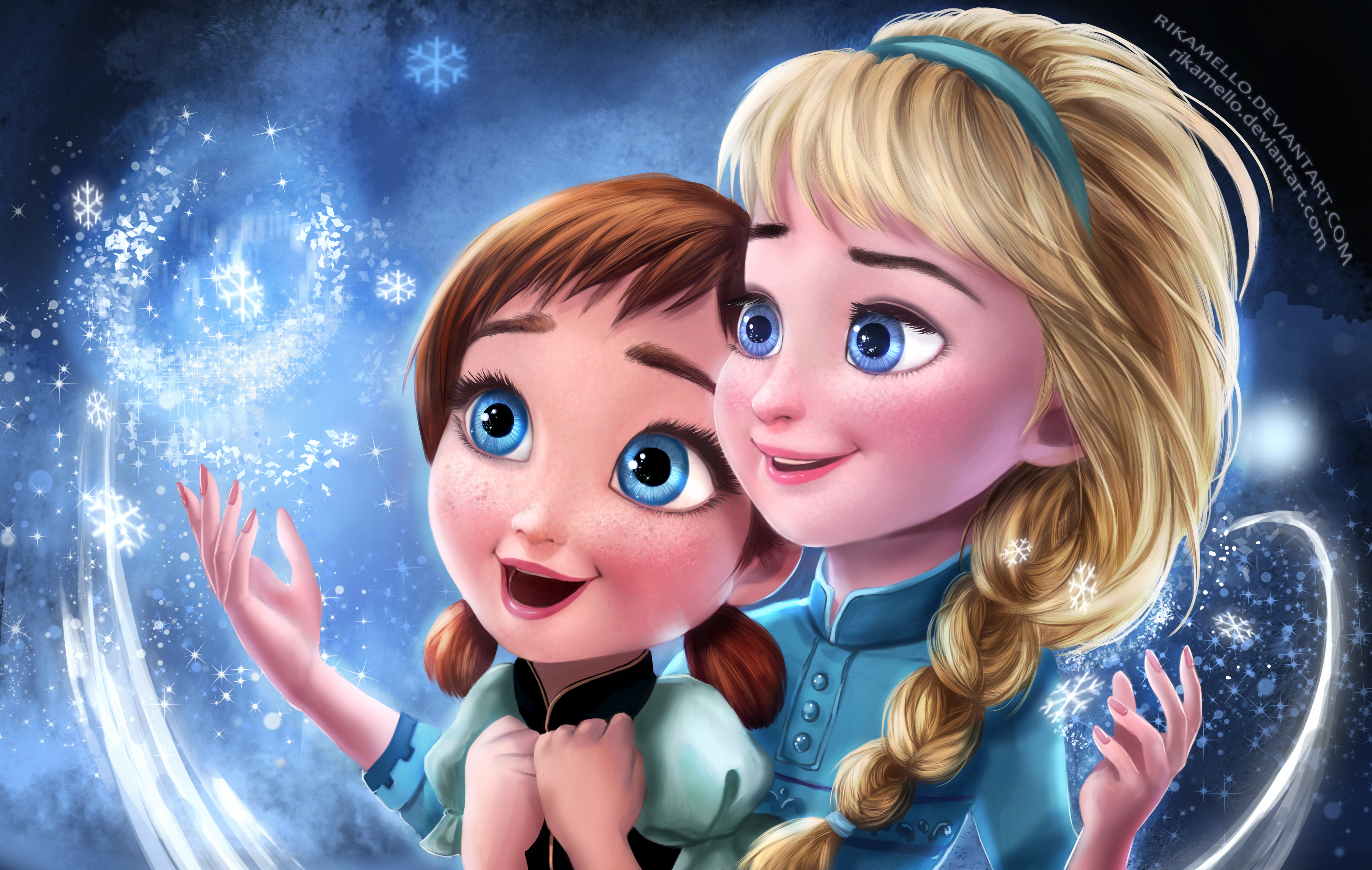 Wallpaper Id - - Elsa And Anna , HD Wallpaper & Backgrounds