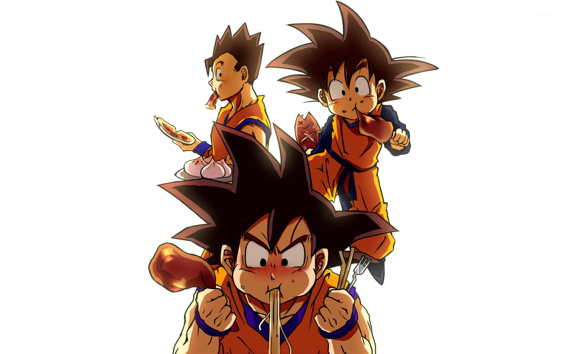 Goku Wallpaper - Son Goku Son Gohan And Son Goten , HD Wallpaper & Backgrounds