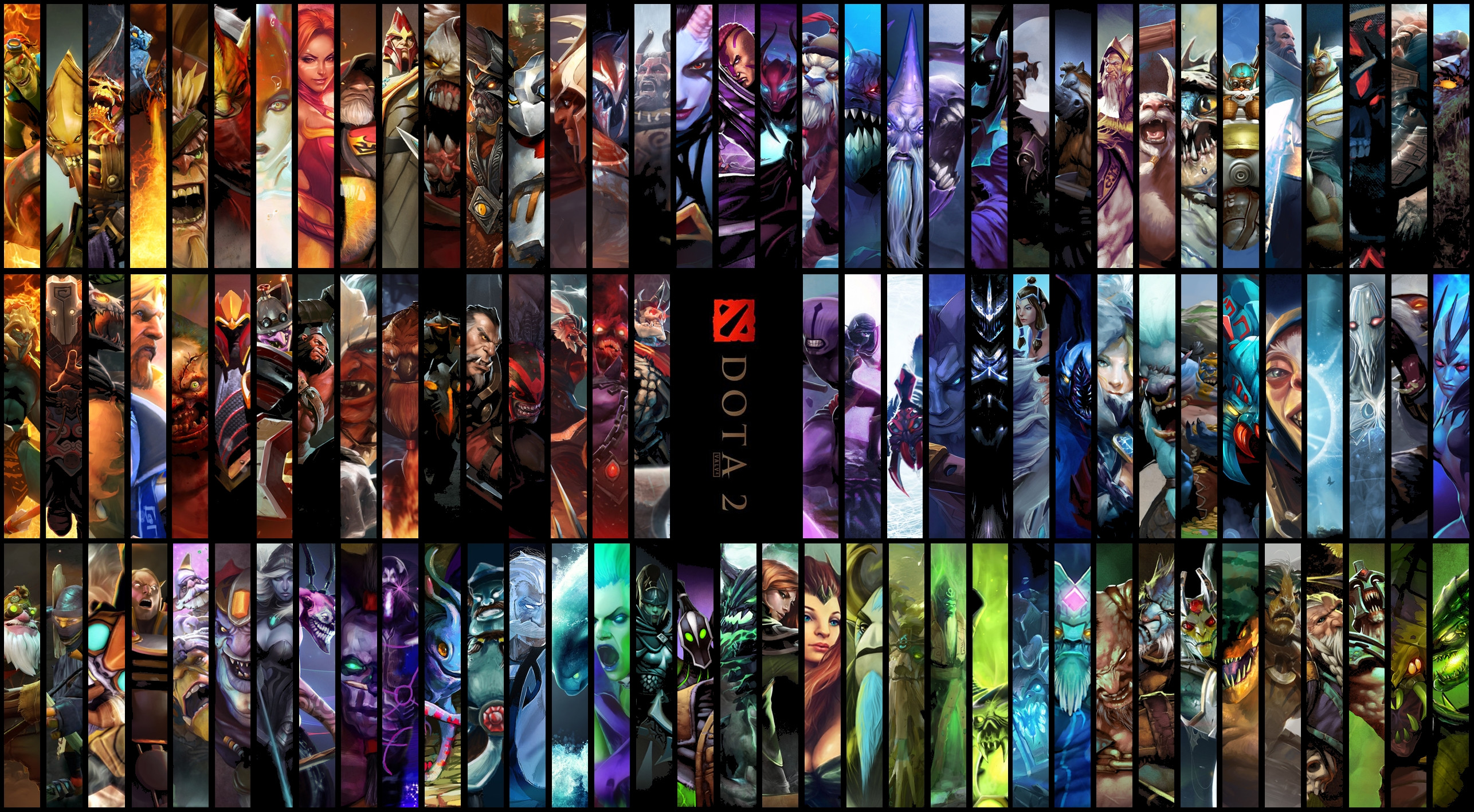 Download Original Resolution - Dota 2 All Heroes Wallpaper Hd , HD Wallpaper & Backgrounds