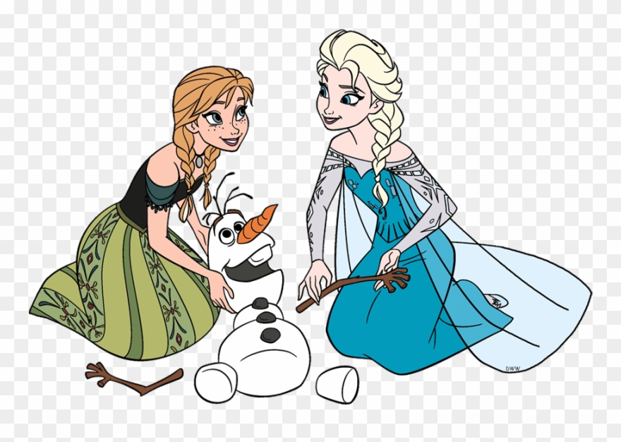 Frozen Wallpaper Called Anna, Elsa And Olaf - Anna And Elsa With Olaf , HD Wallpaper & Backgrounds