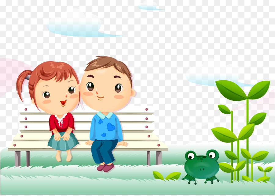 Png - Cute Cartoon Love Couple Png , HD Wallpaper & Backgrounds