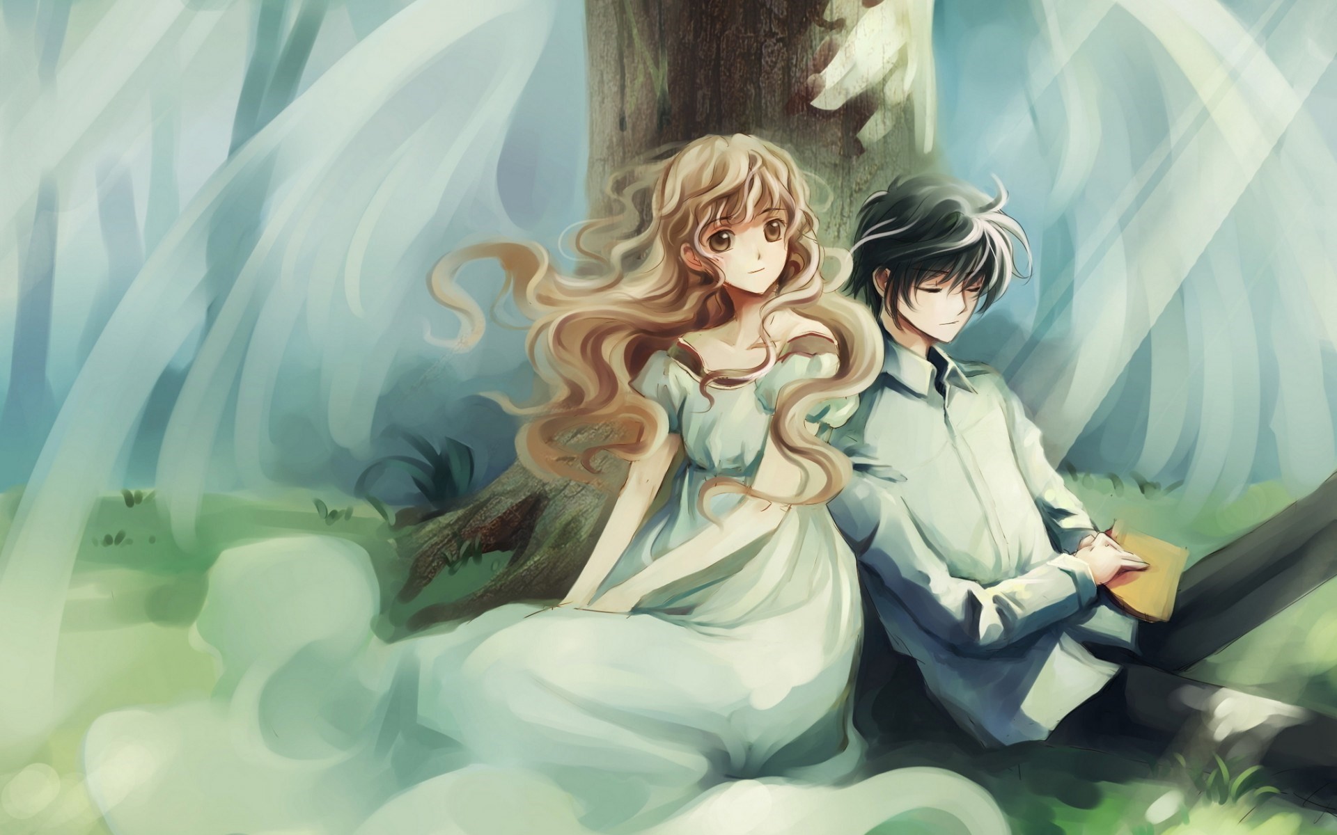 Cute Cartoon Couple Images - Anime Couple Wallpaper Hd , HD Wallpaper & Backgrounds
