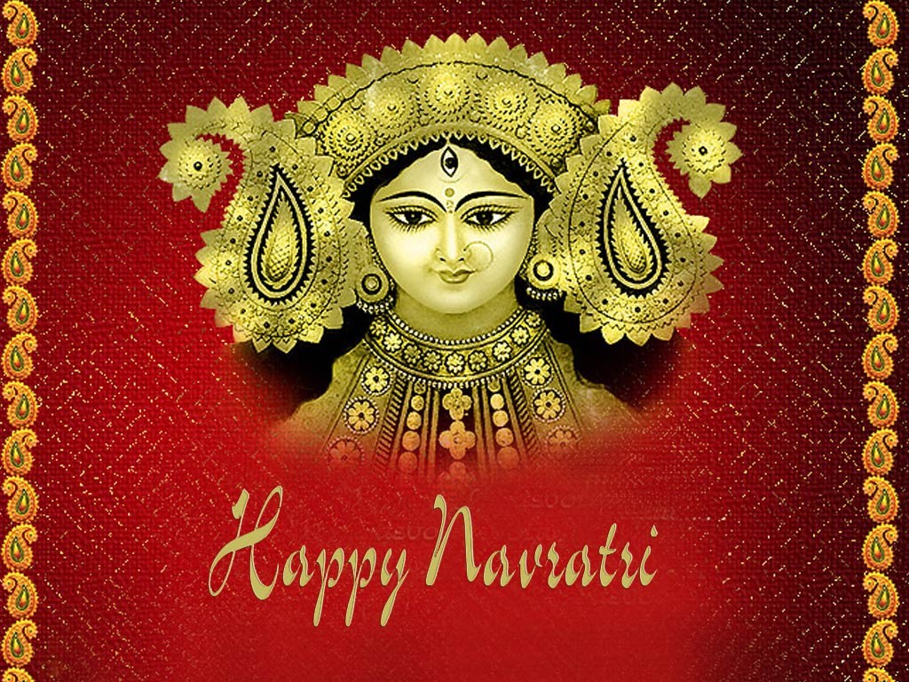 Maa - Happy Navratri Image Download , HD Wallpaper & Backgrounds