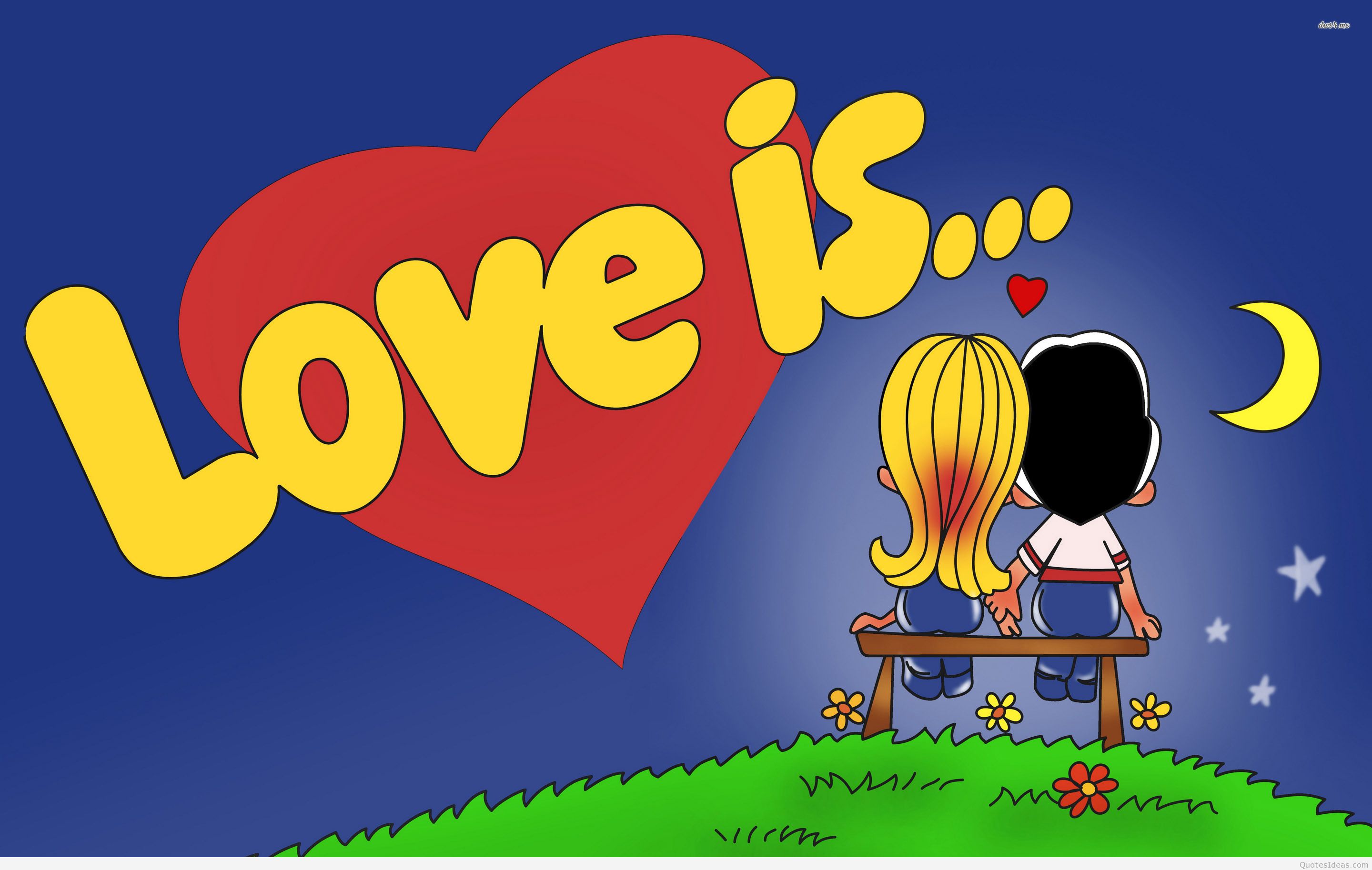 21819 Cartoon Couple In Love Vector Wallpaper - Illustration , HD Wallpaper & Backgrounds