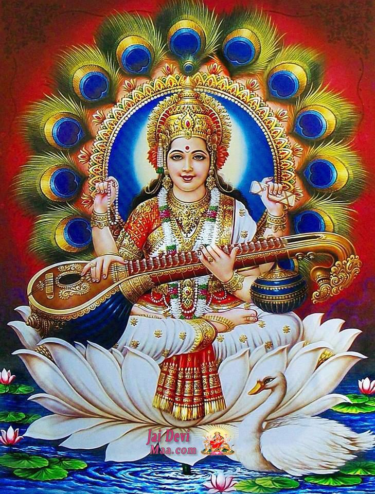 Download Wallpaper Of Size 729 * 960 - Maa Saraswati Wallpaper Download , HD Wallpaper & Backgrounds