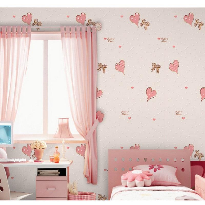 Self Adhesive Wallpapers Heart Shape Wallcoverings - Children Room , HD Wallpaper & Backgrounds