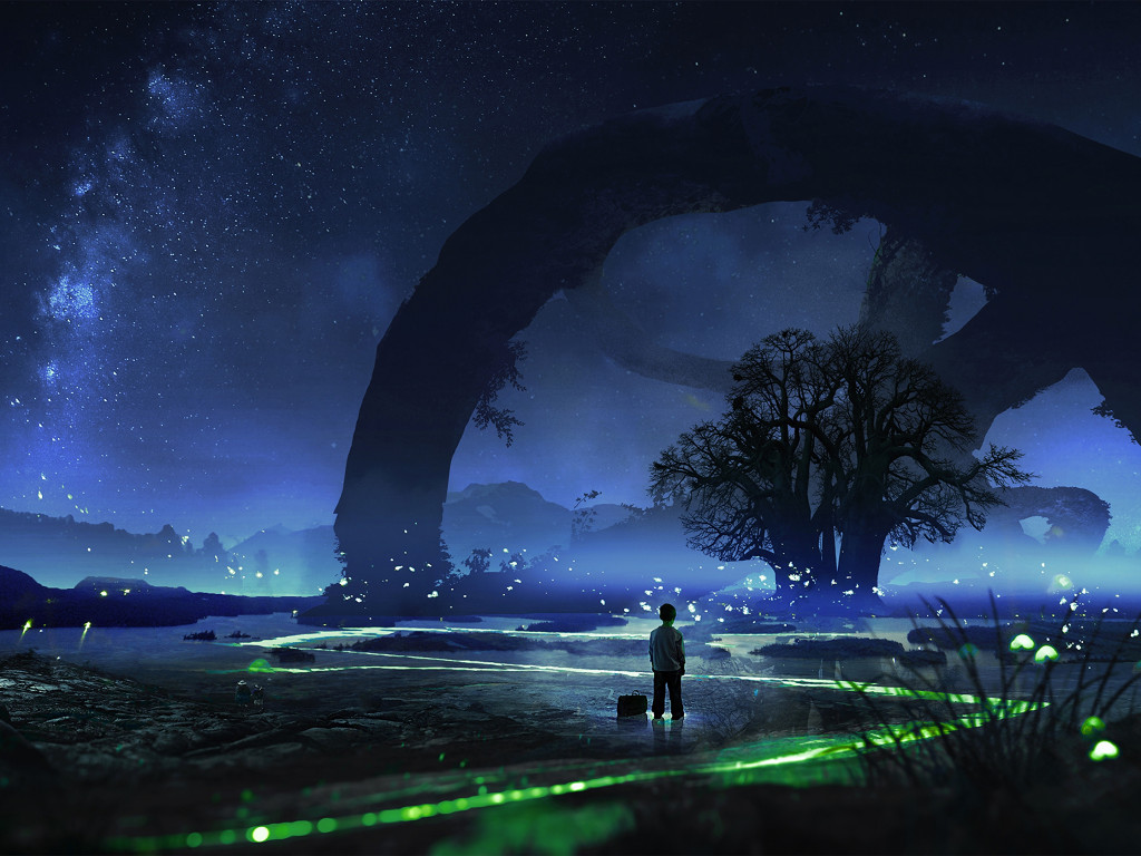 Night Tree Loneliness - Rainmeter Theme , HD Wallpaper & Backgrounds