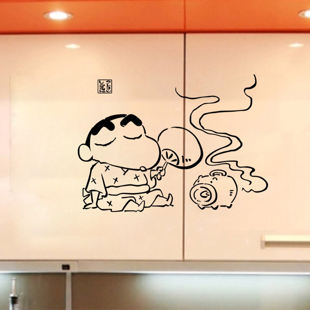 Crayon Shin Chan Cartoon Pvc Wall Sticker For Kids - Crayon Shin Chan Car Sticker , HD Wallpaper & Backgrounds