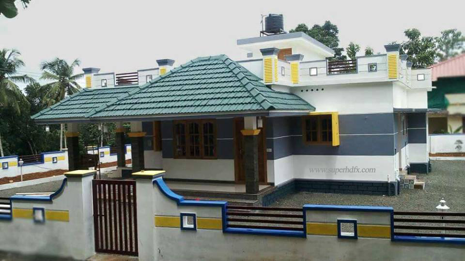 Kerala Modern House Front Elevation Hd Wallpaper - Houses In Kerala Hd , HD Wallpaper & Backgrounds