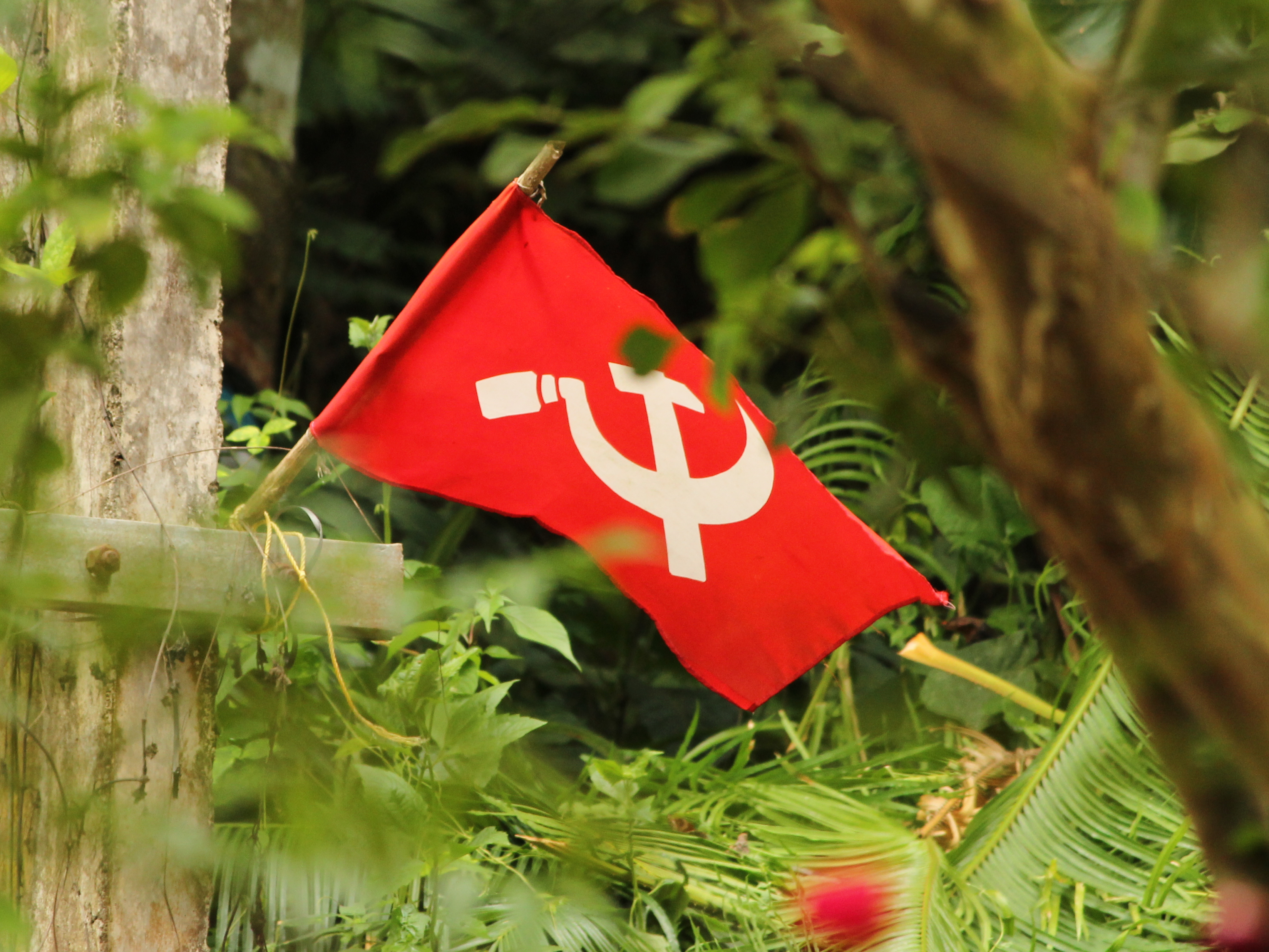 Communist Flag @ Kottayam, Kerala, India - Communist Kerala , HD Wallpaper & Backgrounds