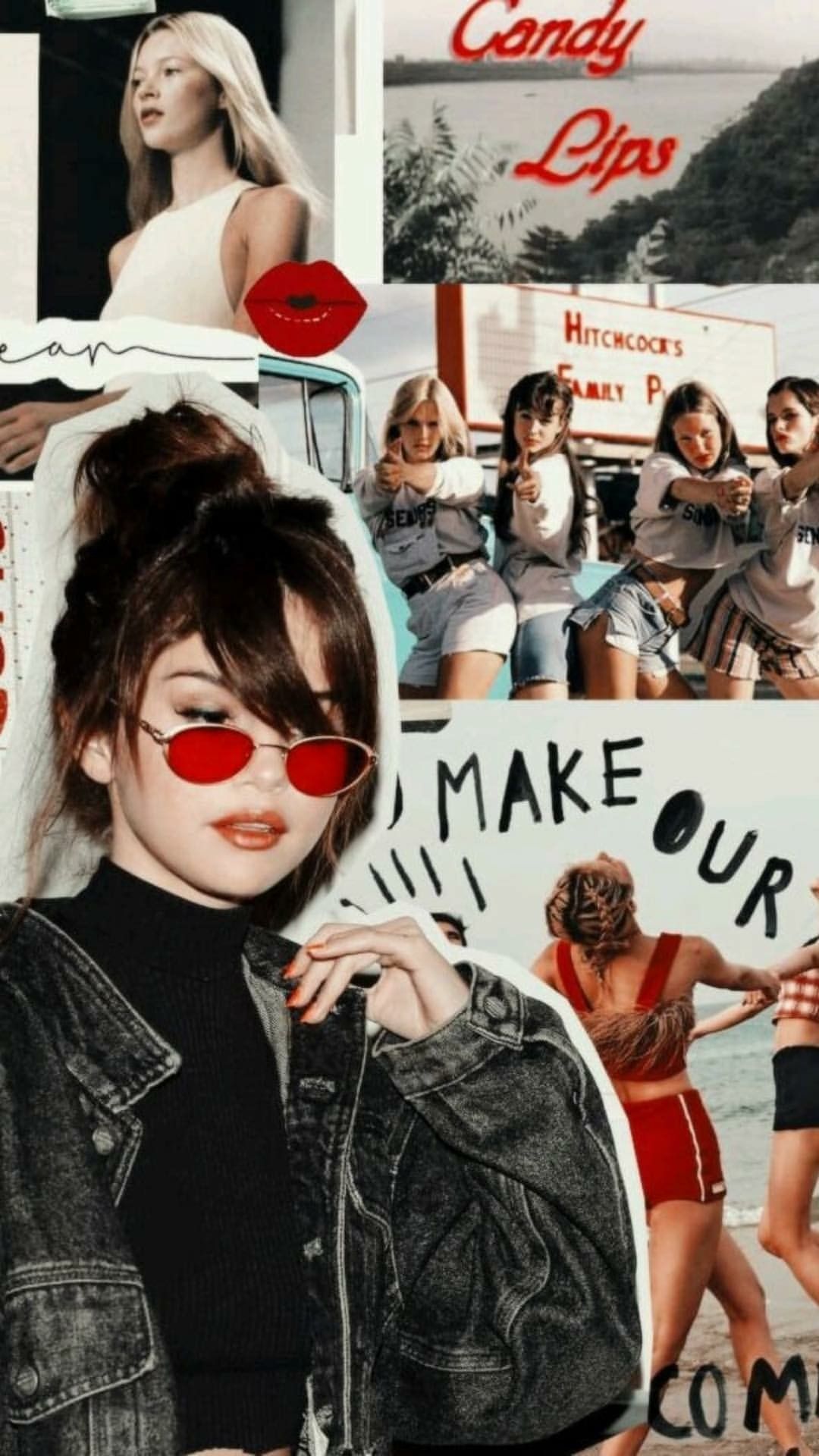 Fashion Collage, Photomontage, Selena Gomez Background, - Aesthetic Selena Gomez Wallpaper Iphone , HD Wallpaper & Backgrounds