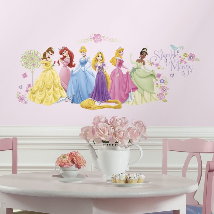 Nilaya By Asian Paints Small Disney Glow Princess Sticker - Disney Princess Wall Decals , HD Wallpaper & Backgrounds