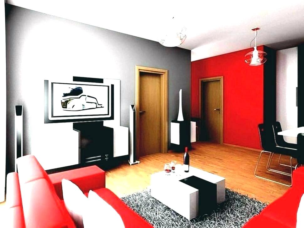 Wall Designs For Living Room Asian Paints Wall Colors - Red White Grey Living Room , HD Wallpaper & Backgrounds