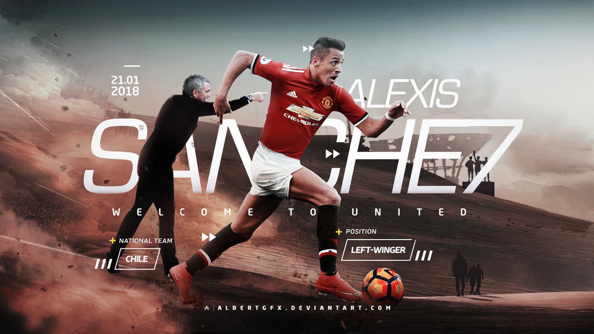 Alexis Sanchez 7 Manchester United Wallpaper Hd - Alexis Sanchez Man United , HD Wallpaper & Backgrounds