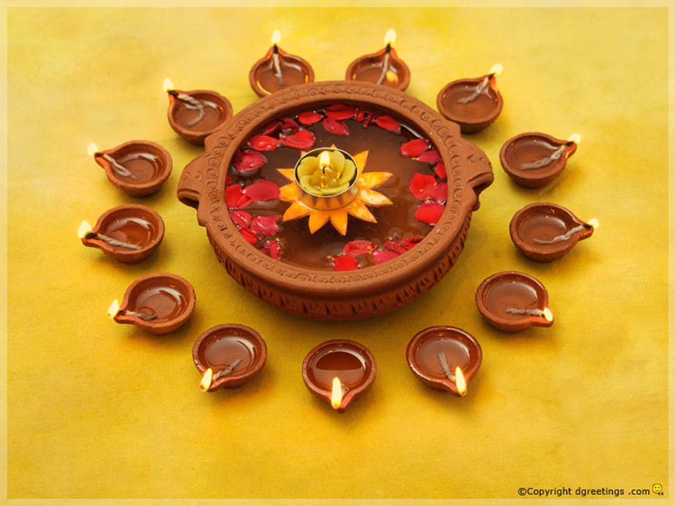 Diwali Sparkling Diyas Wallpaper - Happy Diwali Images In Marathi , HD Wallpaper & Backgrounds