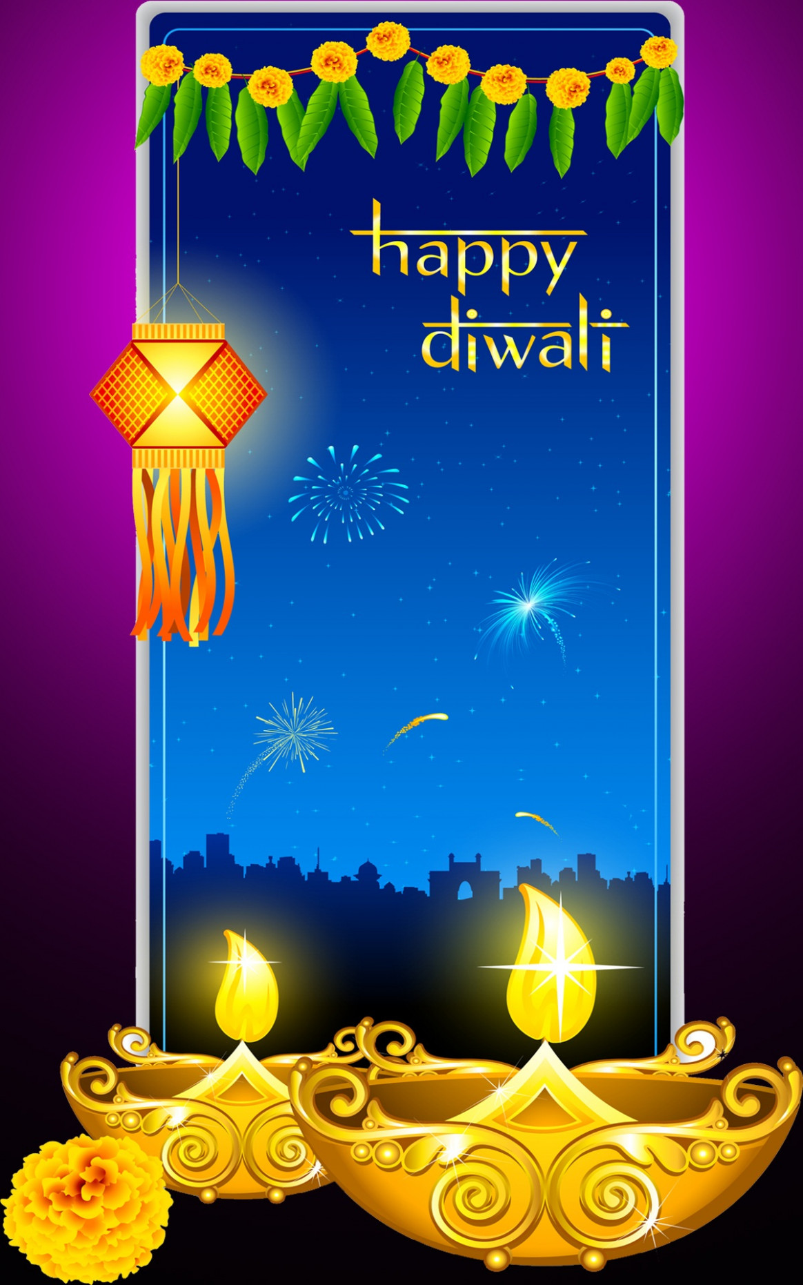 Happy Diwali Mobile Desktop - Diwali Wallpaper For Mobile , HD Wallpaper & Backgrounds
