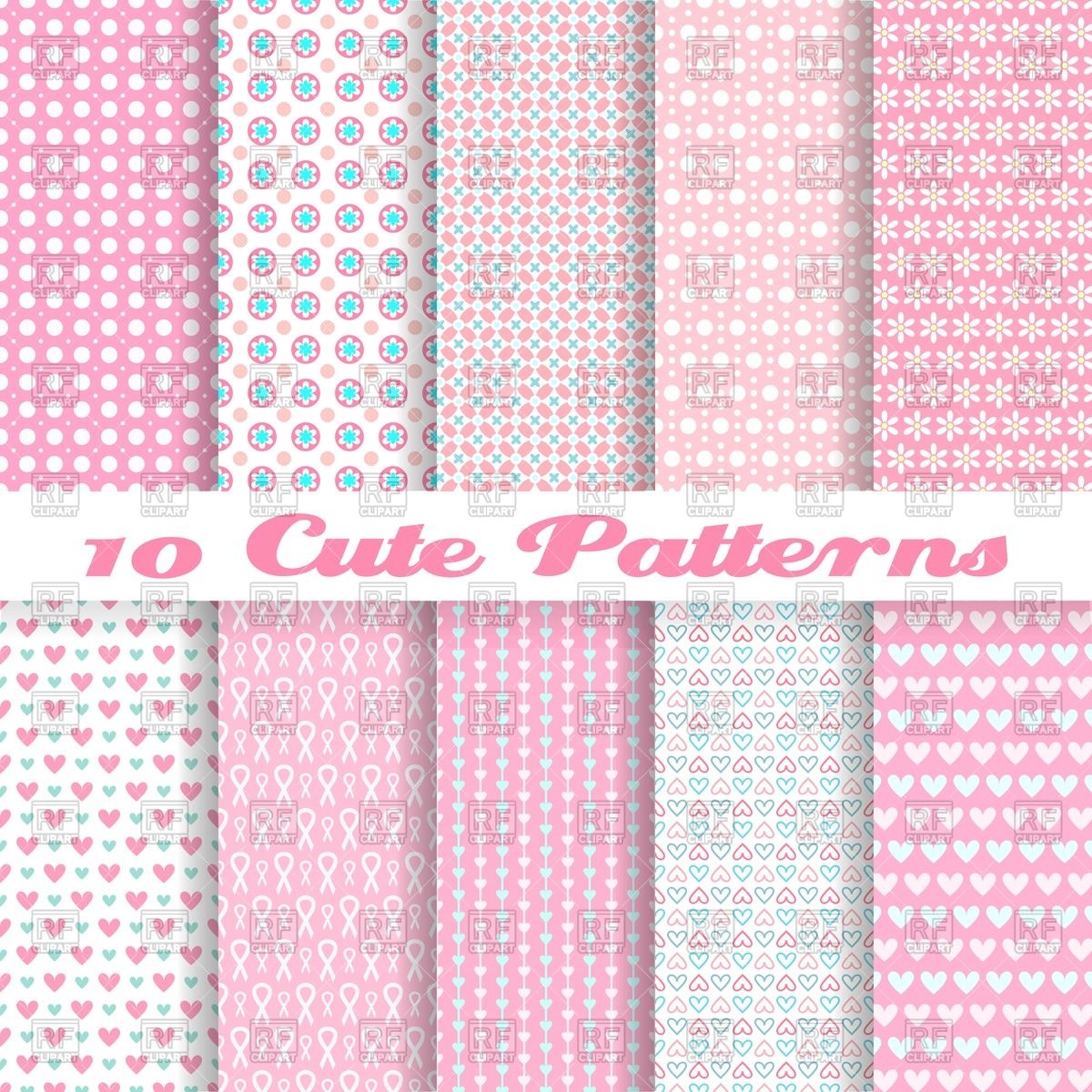 Cute Cartoon Patterns - Vector Graphics , HD Wallpaper & Backgrounds