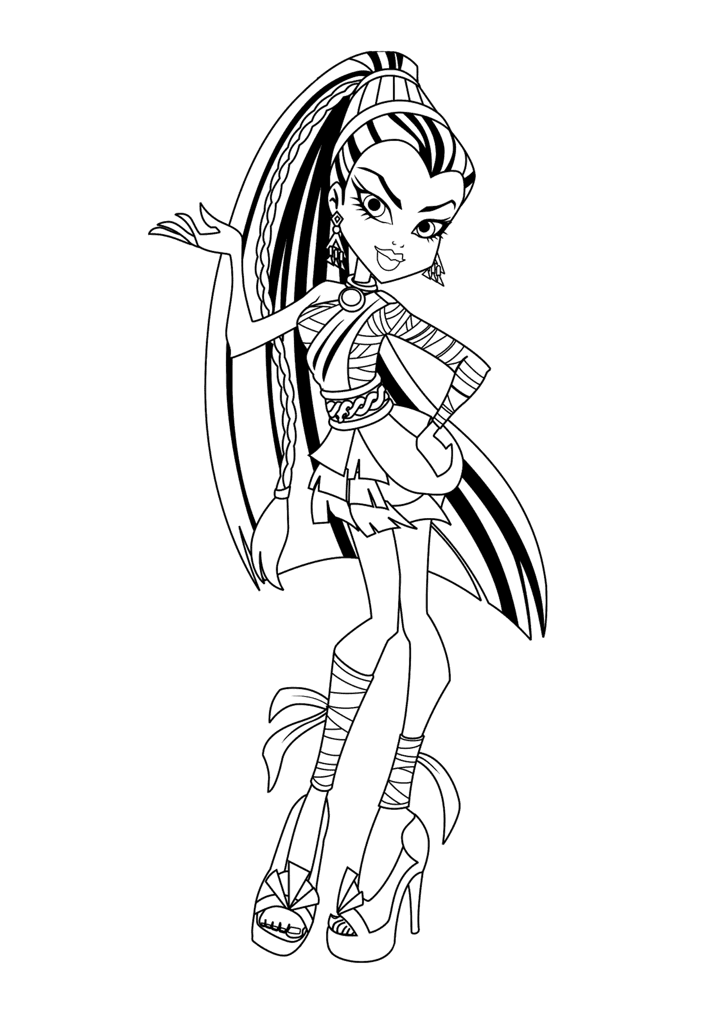 Monster High Coloring Pages Ace Coloring Page And Wallpaper - Monster High Drawings , HD Wallpaper & Backgrounds