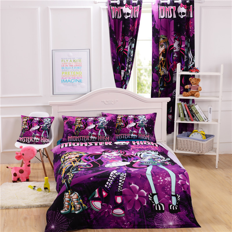 Awesome Monster High Bedroom Set Regarding Furniture - Monster High Bed Covers , HD Wallpaper & Backgrounds