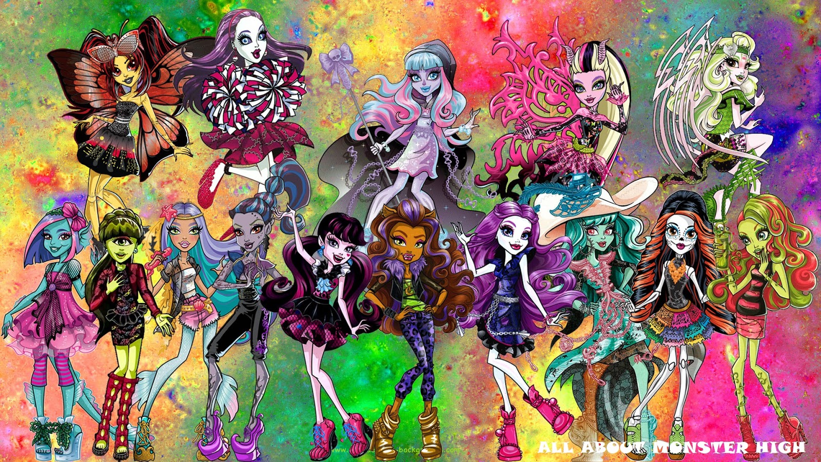 Monster High Background Wallpaper - Monster High Electrified Minis , HD Wallpaper & Backgrounds