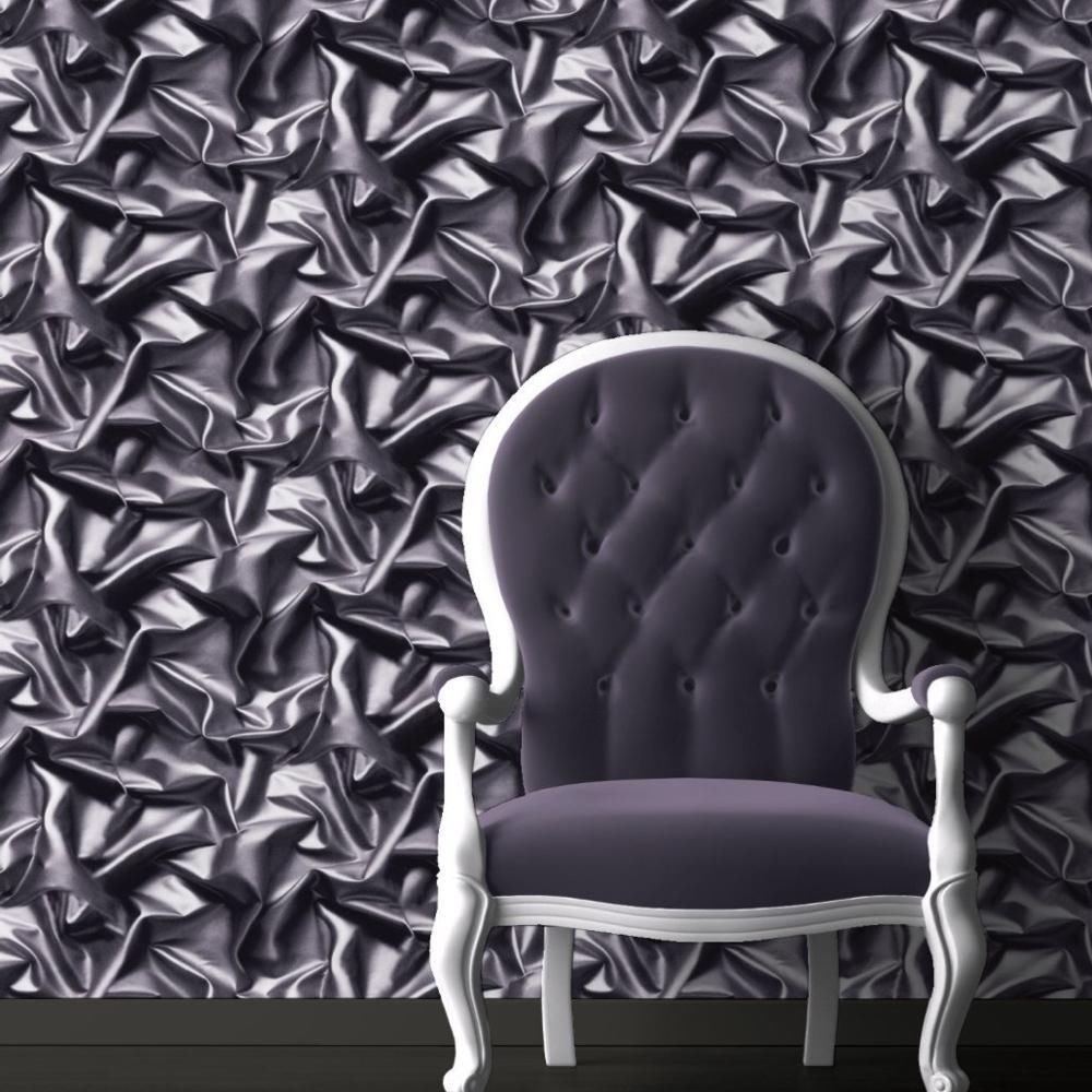 Details About 3d Crushed Velvet Silk Fabric Effect - Tapisserie Noir Et Blanc Velour , HD Wallpaper & Backgrounds