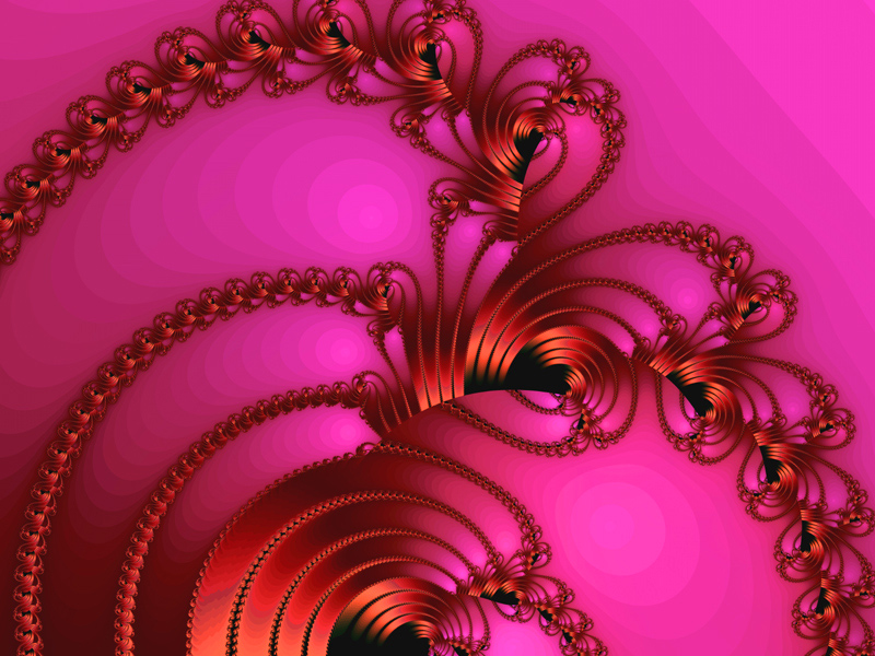 Fractal Art Wallpaper, Copper On Pink - Girls In Pink Colour , HD Wallpaper & Backgrounds