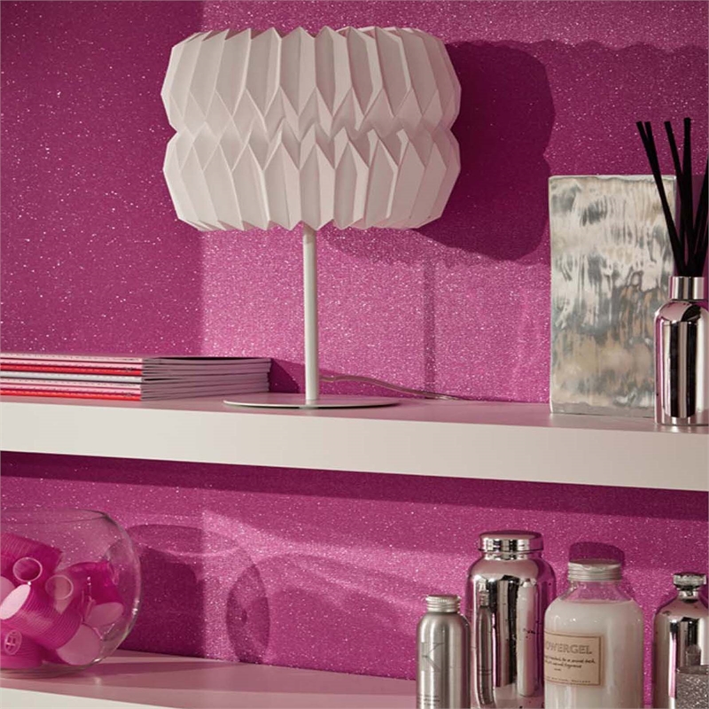 Arthouse Glitterati Plain Fuchsia Pink Wallpaper - Lampshade , HD Wallpaper & Backgrounds
