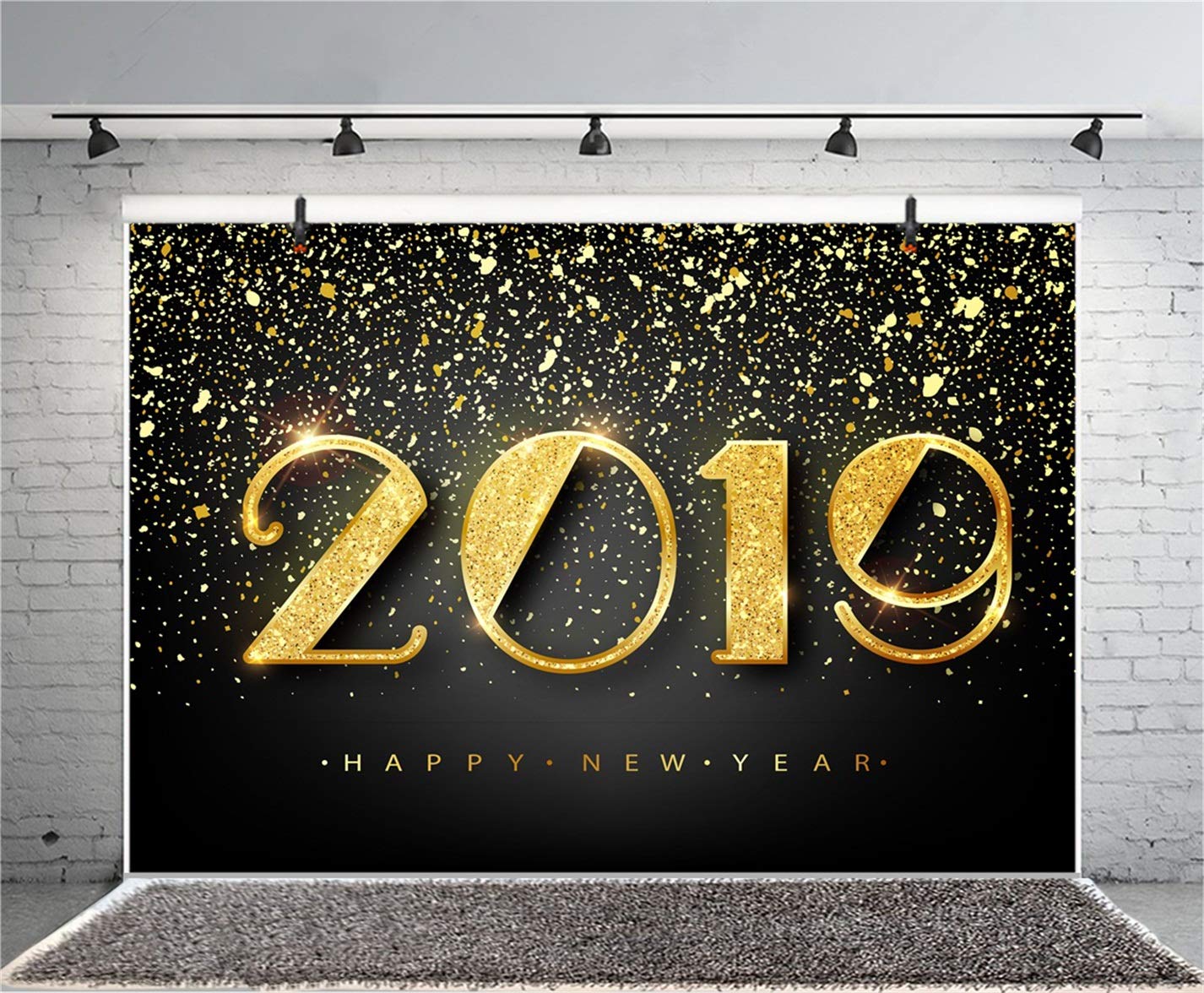 Csfoto 7x5ft Background For Gliter Gold 2019 Confetti - Banner , HD Wallpaper & Backgrounds