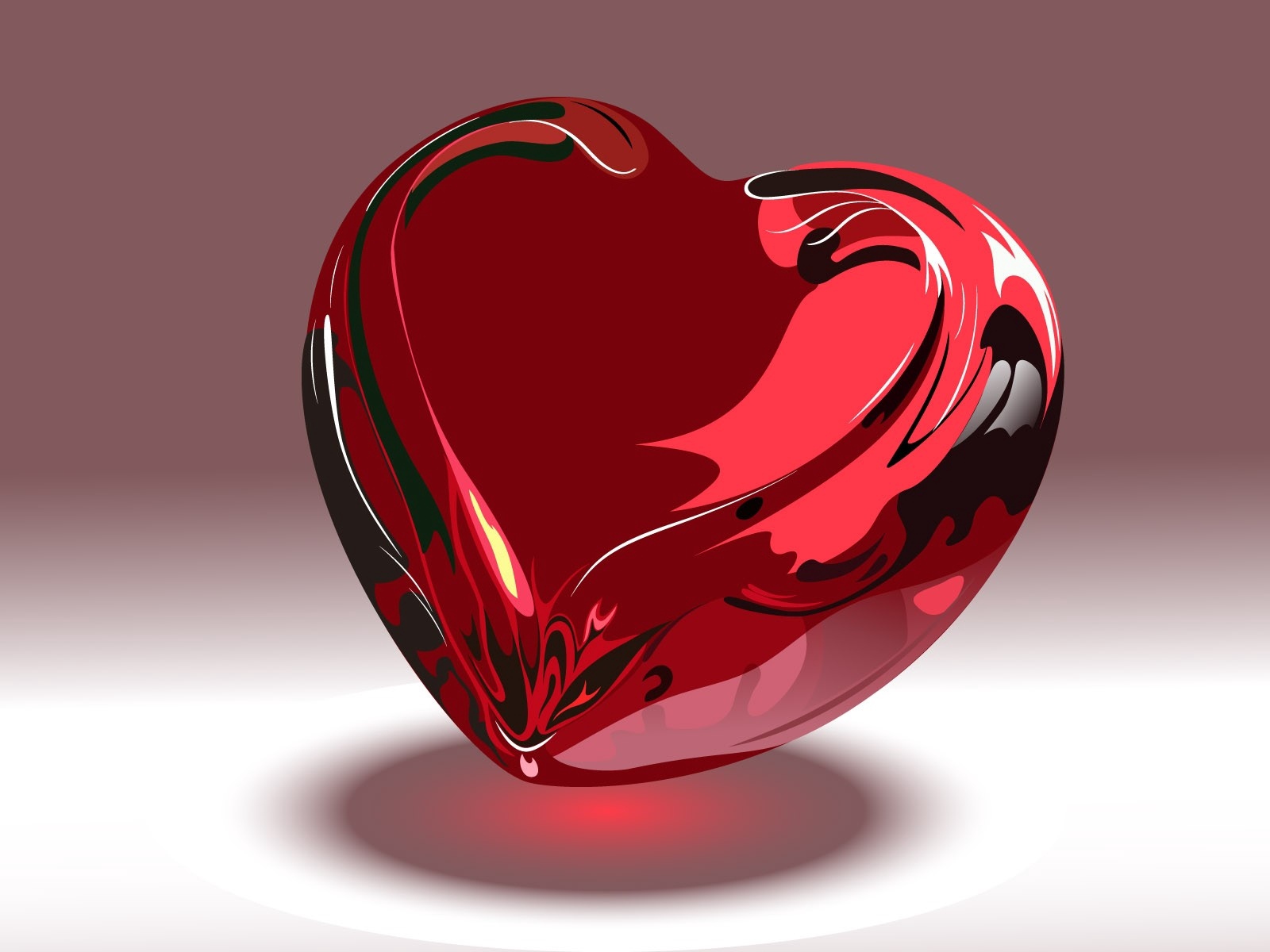 Wallpaper Heart, Red, Glass, Dark, Glitter - Name Full Hd , HD Wallpaper & Backgrounds