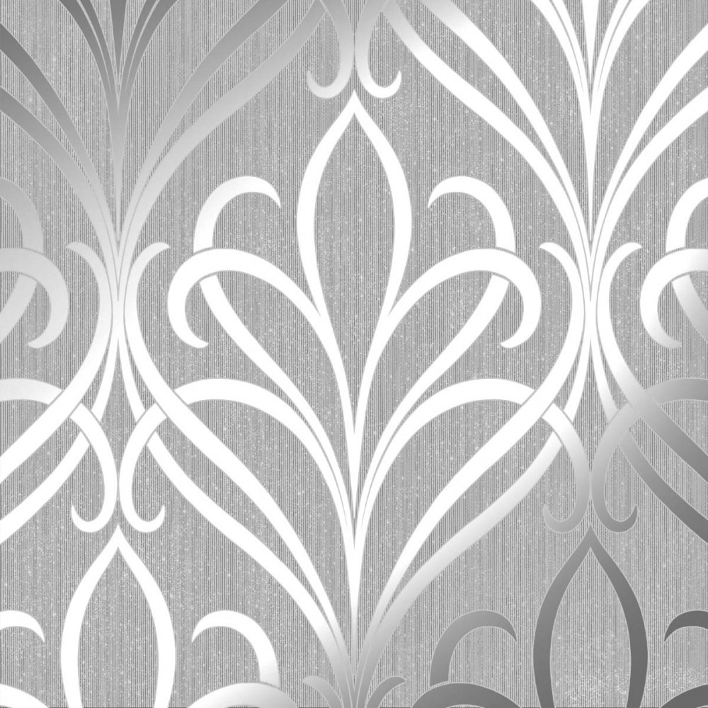 Henderson Interiors Camden Damask Wallpaper Soft Grey - Grey Silver , HD Wallpaper & Backgrounds