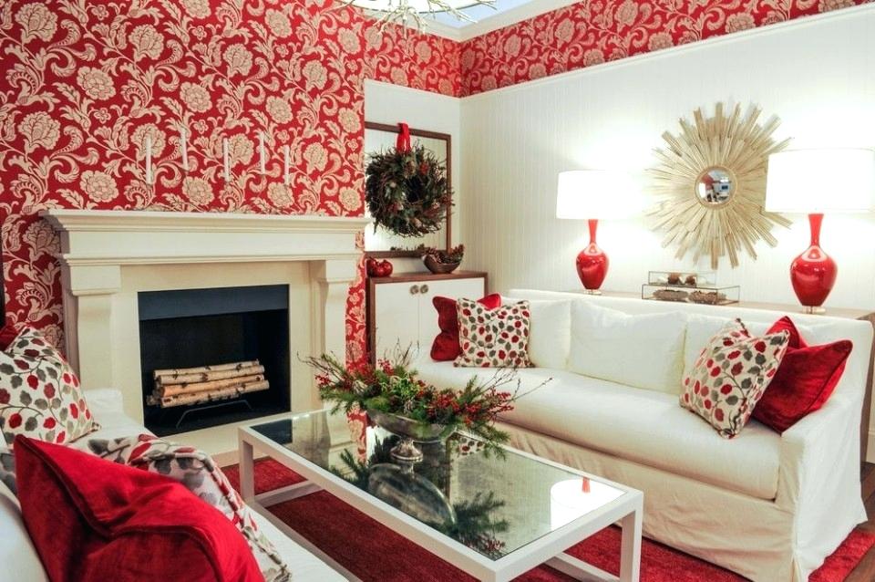 Red Wallpaper Living Room Red Living Room Wallpaper - Red Wallpaper Living Room Ideas , HD Wallpaper & Backgrounds