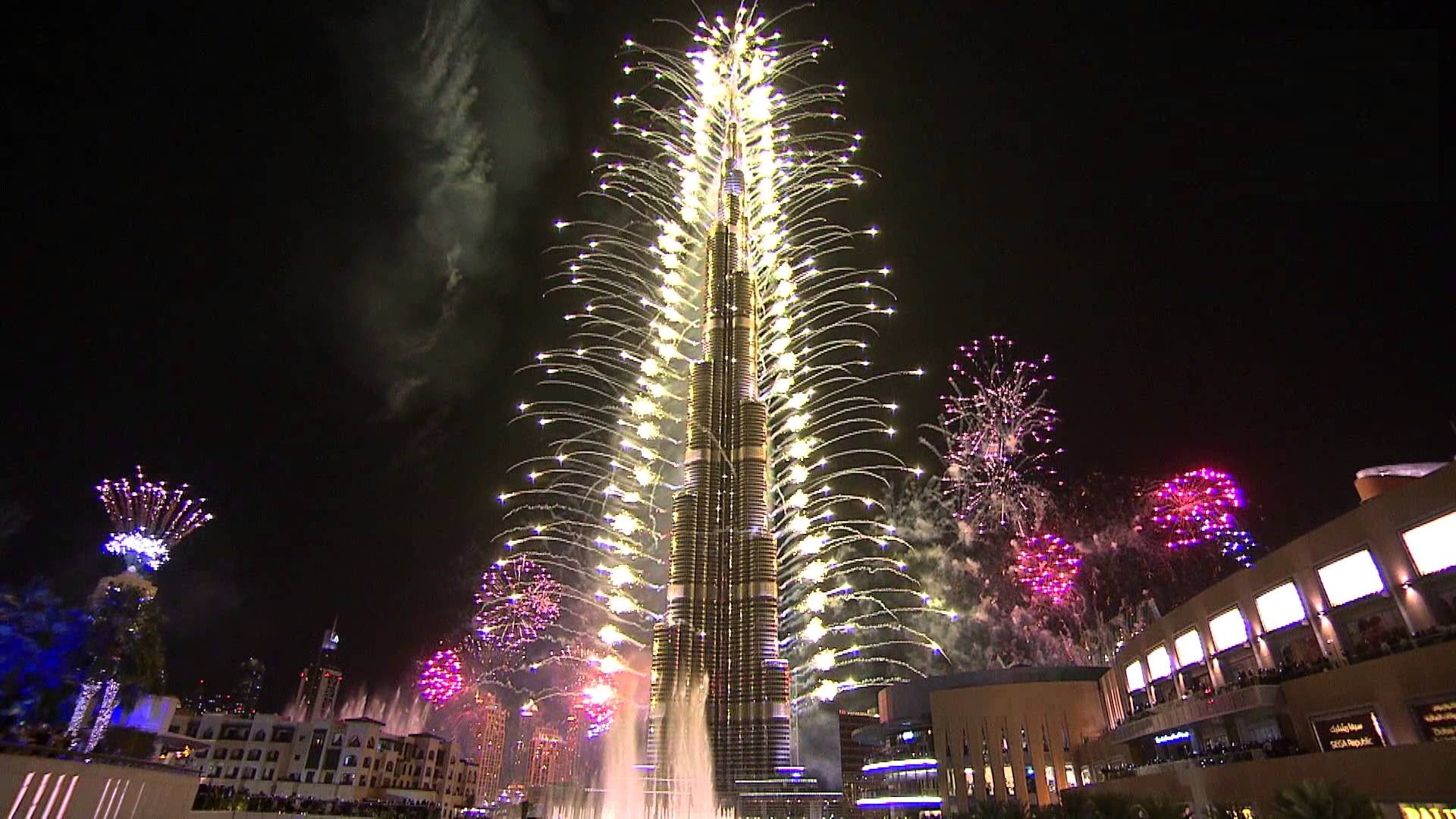 Burj Khalifa New Year Full Screen High Quality - New Year Dubai 2019 , HD Wallpaper & Backgrounds